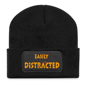 Easily Distracted - Recycled Patch Beanie - black - Front