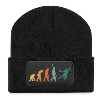 Evolution Handball Retro - Recycelte Patch Beanie - Schwarz - Vorne