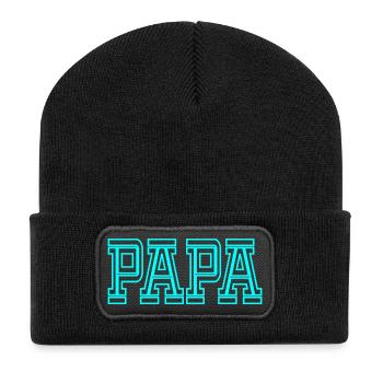 VATERTAG GESCHENKE FÜR FAMILIE PAPA - Recycelte Patch Beanie - Schwarz - Vorne