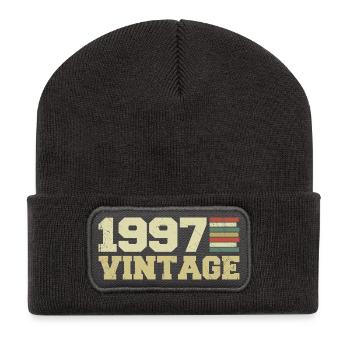 1997 Geburtstagsgeschenk 1997 Jahrgang 1997 Geschenk - Recycelte Patch Beanie - Dunkelgrau - Vorne