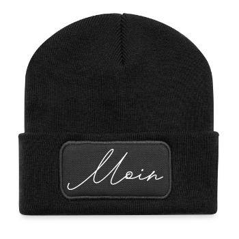 Moin – white side - Recycled Patch Beanie - black - Front