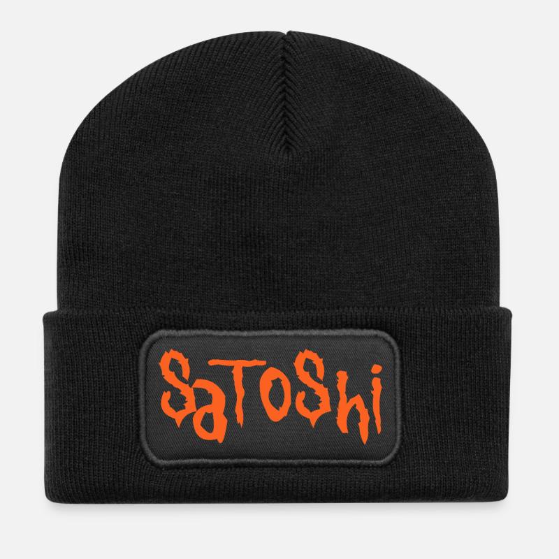 Satoshi - Beanie recyclé à patch - noir