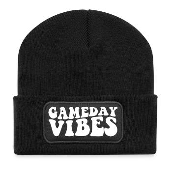 Spieltags-Vibes im Enthusiasten-Stil - Recycelte Patch Beanie - Schwarz - Vorne