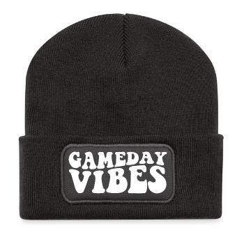 Spieltags-Vibes im Enthusiasten-Stil - Recycelte Patch Beanie - Dunkelgrau - Vorne