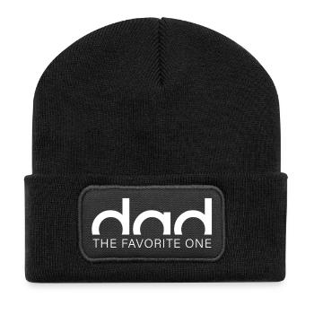 dad – the favorite one. - Recycelte Patch Beanie - Schwarz - Vorne