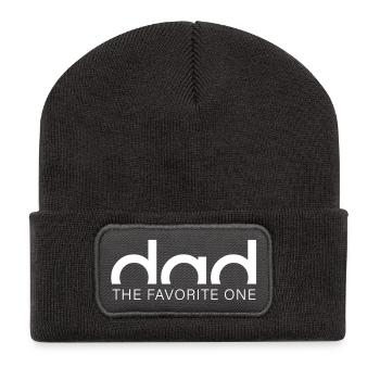dad – the favorite one. - Recycelte Patch Beanie - Dunkelgrau - Vorne