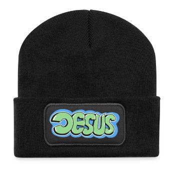 Jésus - Beanie recyclé à patch - noir - Devant