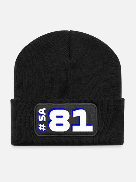 SA81 - Recycled Patch Beanie - black