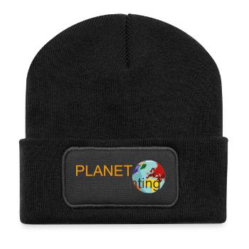 Planet logo wit - Recycled Patch Beanie - black - Front