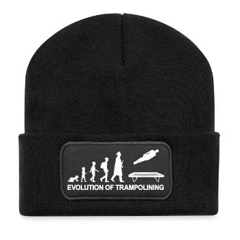Evolution Trampolinist - Recycelte Patch Beanie - Schwarz - Vorne