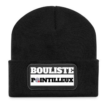 BOULISTE POINTILLEUX - Humor Pétanque - Recycelte Patch Beanie - Schwarz - Vorne