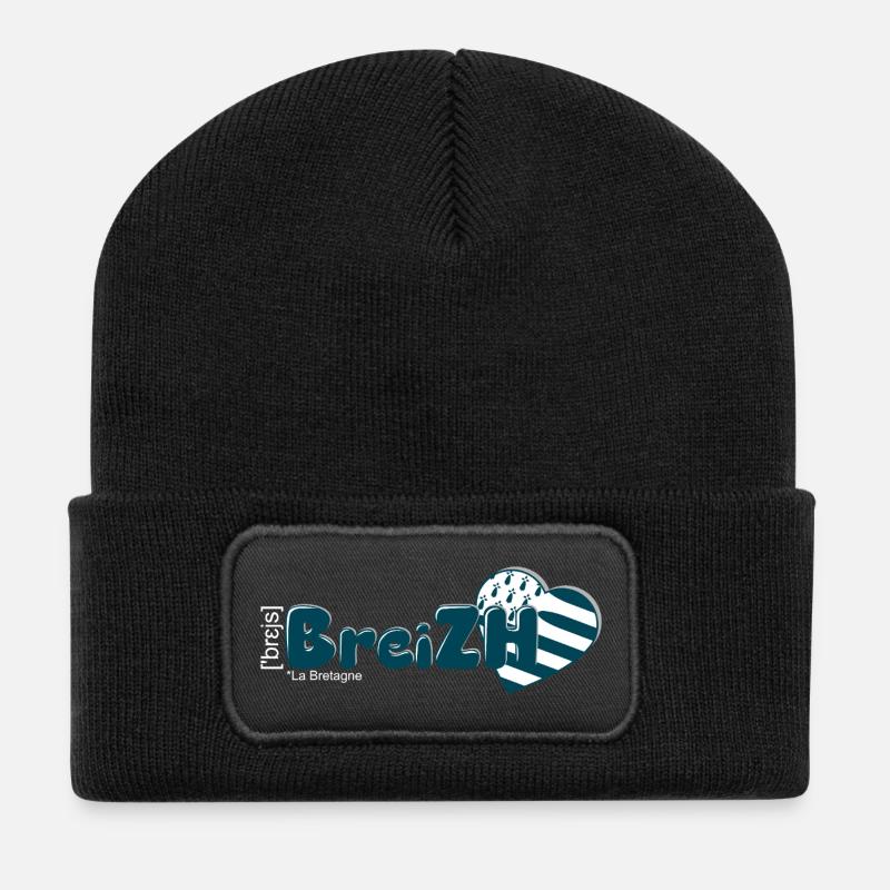 Breizh - I love Brittany - Recycled Patch Beanie - black