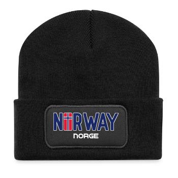 Norvège - Norvège - Norvège - Drapeau - Scandinavie - Beanie recyclé à patch - noir - Devant