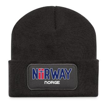 Norway - Norge - Norwegen - Flagge - Skandinavien - Recycelte Patch Beanie - Dunkelgrau - Vorne