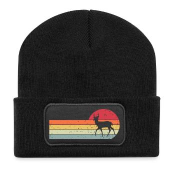 chevreuil - Beanie recyclé à patch - noir - Devant