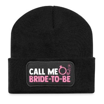 Enterrement de vie de garçon Équipe Mariée Enterrement de vie de jeune fille - Beanie recyclé à patch - noir - Devant