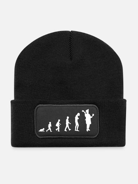 Évolution de bébé à boucher / métier - Beanie recyclé à patch - noir