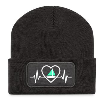 Cœur Voile – Passion Bateau - Recycled Patch Beanie - dark grey - Front