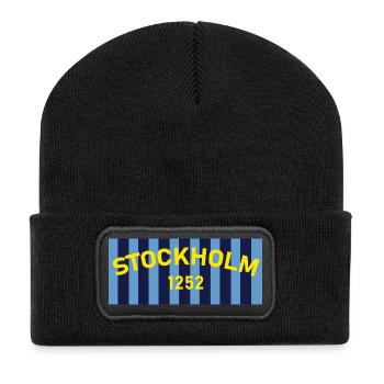 Stockholm 1252 Sweden - Recycled Patch Beanie - black - Front