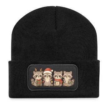 Laveurs Enfants Garçons Filles Lavage de Noël - Beanie recyclé à patch - noir - Devant
