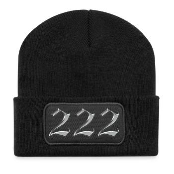 Alignement de l’Ange Numéro 222 - Beanie recyclé à patch - noir - Devant