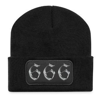 Angel Number 666 Reflect - Recycled Patch Beanie - black - Front