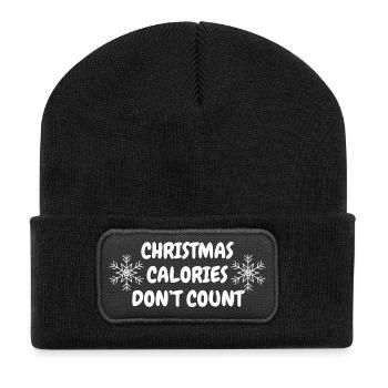Les calories de Noël ne comptent pas Chemise - Beanie recyclé à patch - noir - Devant