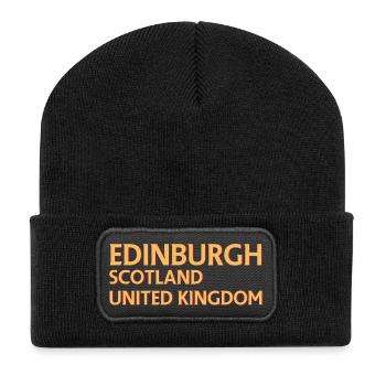 Édimbourg – Écosse Textdesign - Beanie recyclé à patch - noir - Devant