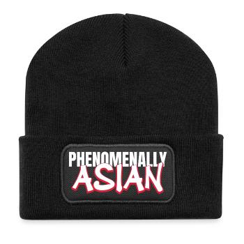 De manière phénoménale, l’autonomisation du patrimoine asiatique - Beanie recyclé à patch - noir - Devant