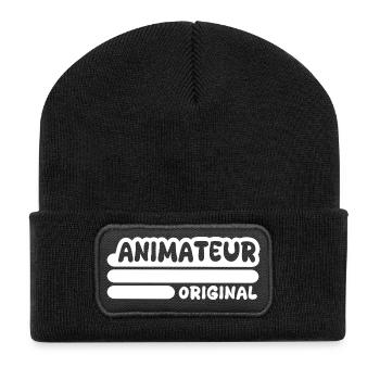 Beruf Animateur - Recycelte Patch Beanie - Schwarz - Vorne