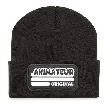 Occupation: Animator - Recycled Patch Beanie - dark grey - Front