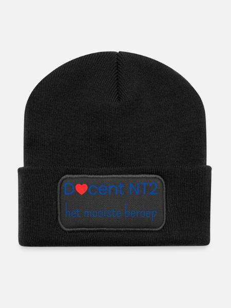NT2-Lehrer: der beste Beruf - Recycelte Patch Beanie - Schwarz