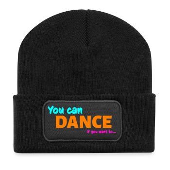 You can dance - Recycled Patch Beanie - black - Front