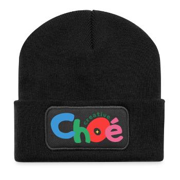 Choe Creative Text - Recycled Patch Beanie - black - Front
