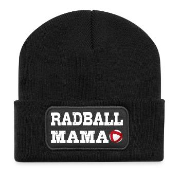 Radball, Radballer, Hallenradsport, Mama,  - Recycelte Patch Beanie - Schwarz - Vorne