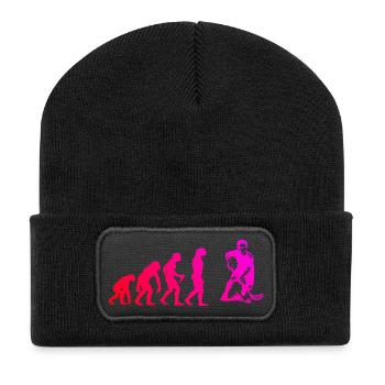 Motif floorball pour de véritables amoureux - Beanie recyclé à patch - noir - Devant