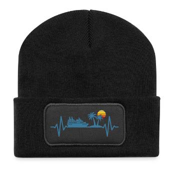 Croisière Heartbeat Croisière Vacances en bateau - Beanie recyclé à patch - noir - Devant