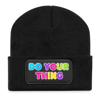 Colorful Do Your Thing Statement Design - Recycled Patch Beanie - black - Front