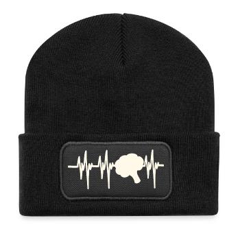 Brocoli Heartbeat - Beanie recyclé à patch - noir - Devant