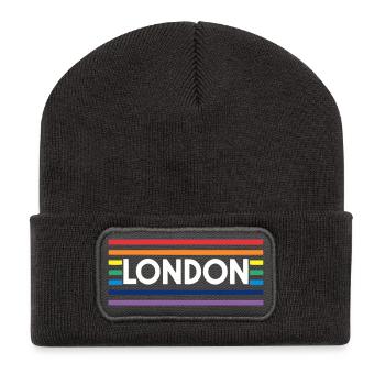 LONDON Urban Rainbow - Recycled Patch Beanie - dark grey - Front