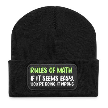 Rules of Math: Easy Seems Wrong - Recycled Patch Beanie - black - Front