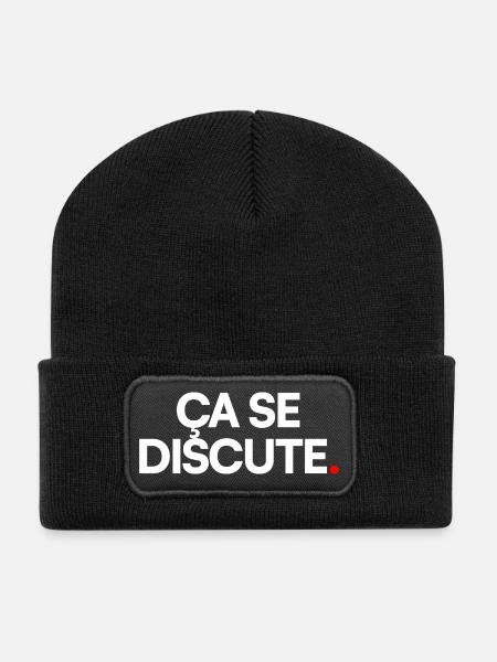 Ça se discute - Beanie recyclé à patch - noir