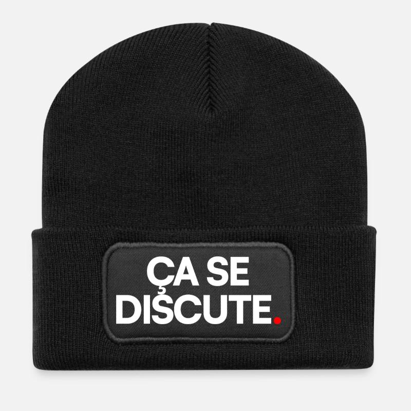 Ça se discute - Beanie recyclé à patch - noir