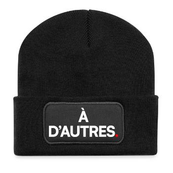À d’autres - Beanie recyclé à patch - noir - Devant