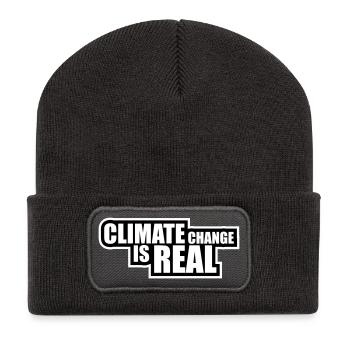 Climate Change Is Real Climate Change Science - Recycled Patch Beanie - dark grey - Front