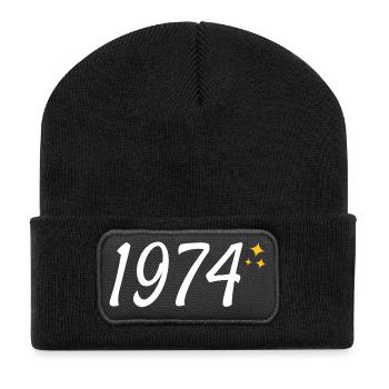 1974 - Recycled Patch Beanie - black - Front