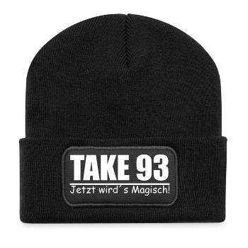 Take 93 Jetzt wird´s Magisch! - Recycelte Patch Beanie - Schwarz - Vorne
