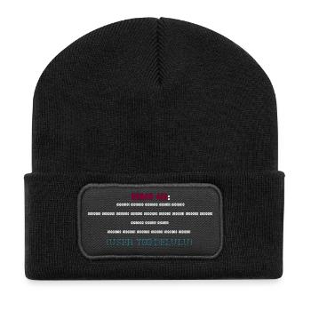 Error 418: User Too Delulu - Recycelte Patch Beanie - Schwarz - Vorne
