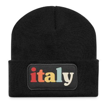 Italy Retro Italian - Recycled Patch Beanie - black - Front