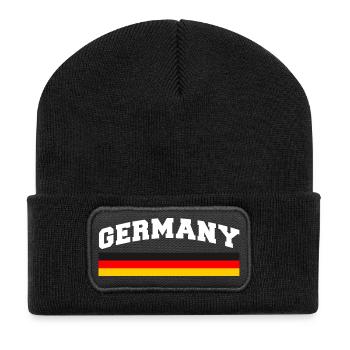 Germany Flag Germany - Recycled Patch Beanie - black - Front